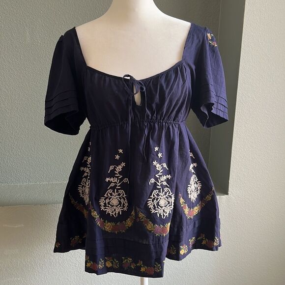 Anthropologie Lithe Cotton Blouse Top - Picture 5 of 10